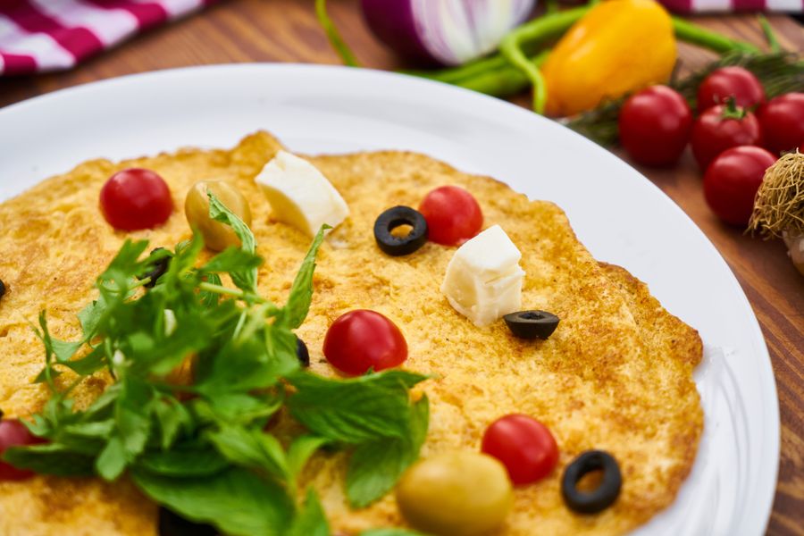 Peynirli Sebzeli Omlet